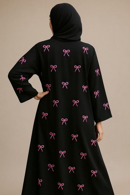 Bow Abaya – Timeless Elegance