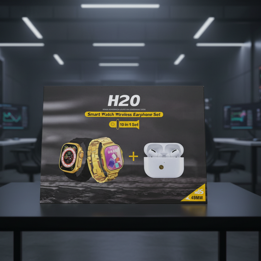H20 Smart Watch 10-in-1 – 1 Earbud + 7 Straps + 1 Cover