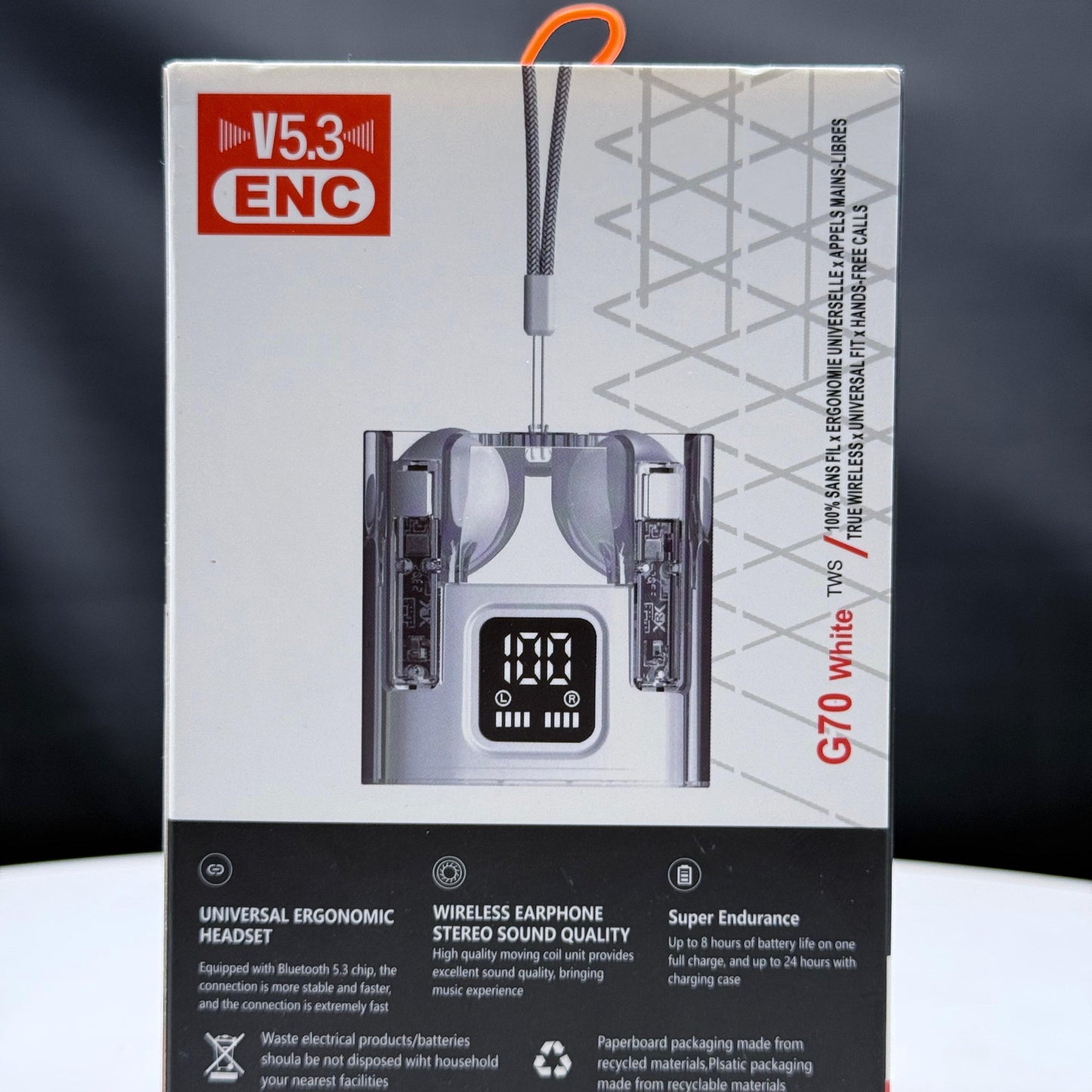 G70 Earbuds – Wireless Stereo, Noise Cancellation & Touch Control