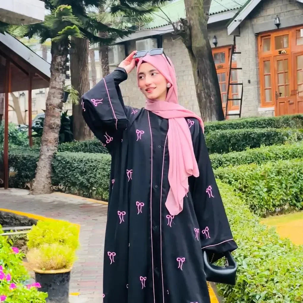 Bow Abaya – Timeless Elegance